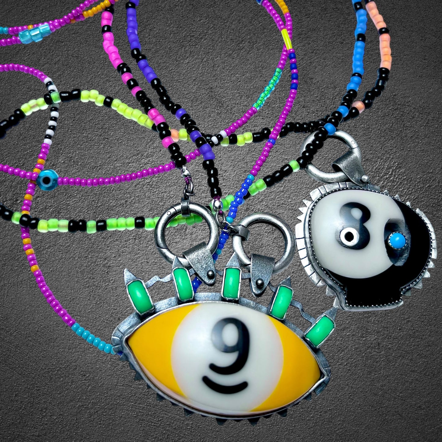 9 Ball Eye Necklace