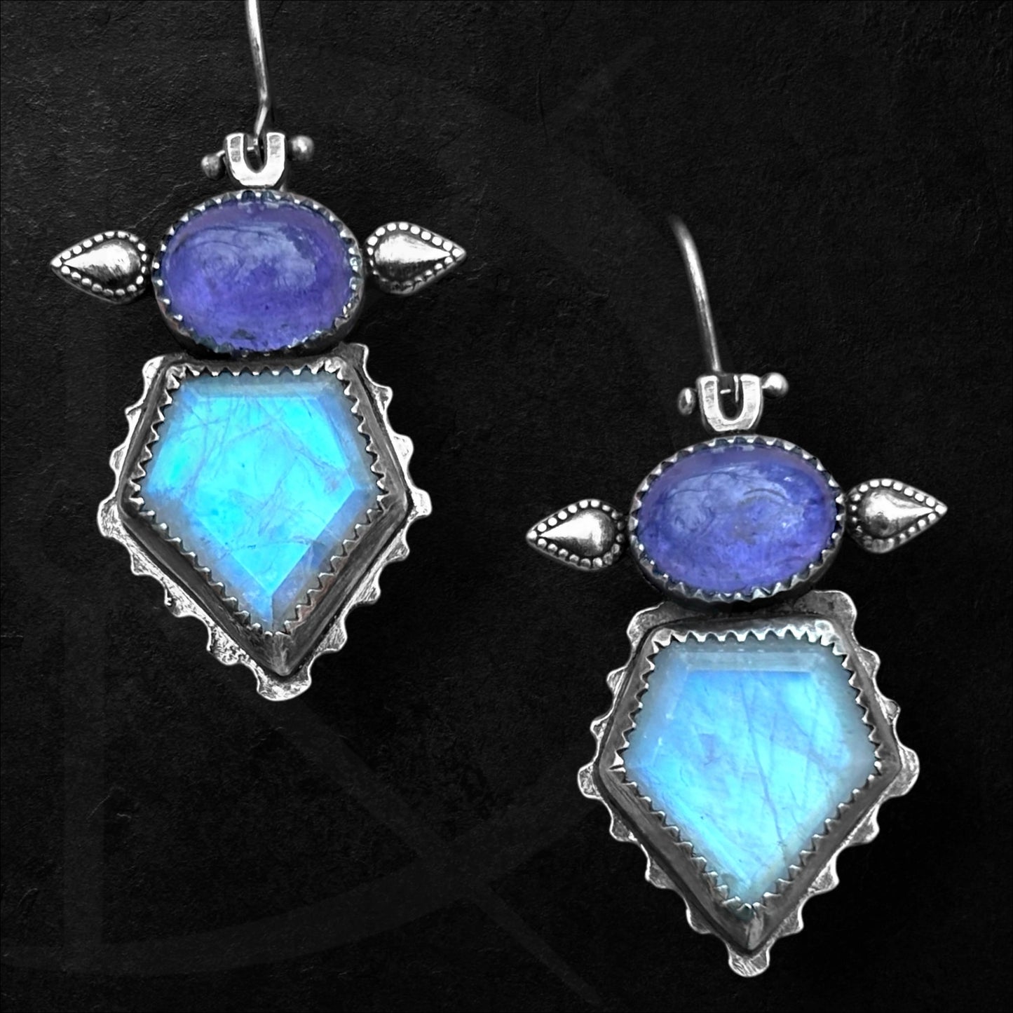 Tanzanite & Moonstone Earrings