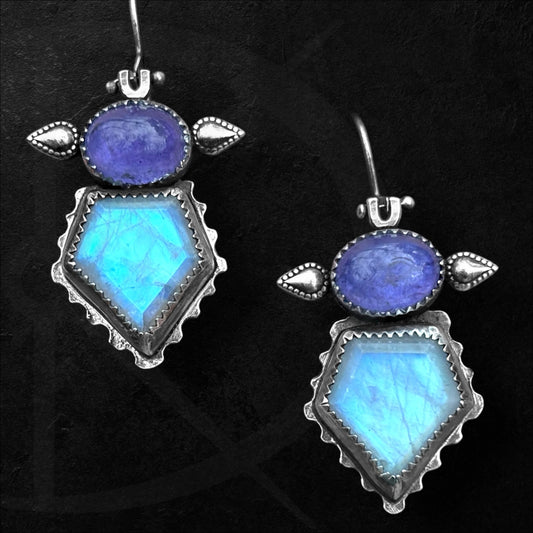 Tanzanite & Moonstone Earrings