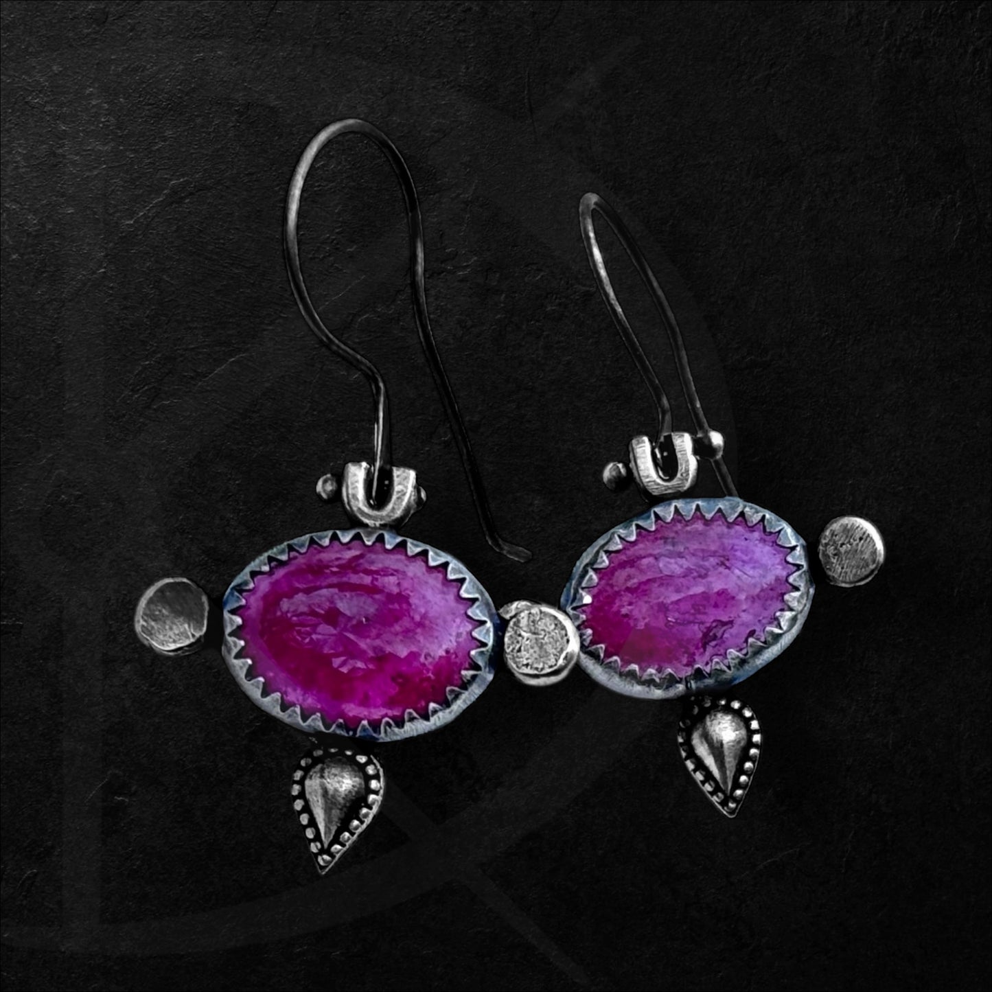 Hot Pink Tourmaline Earrings