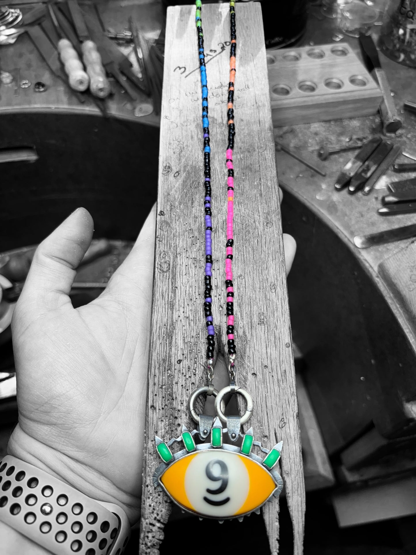 9 Ball Eye Necklace