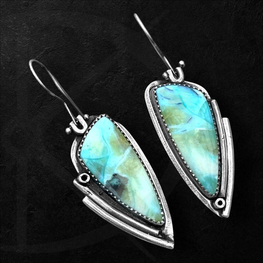 Opalized Wood Earrings