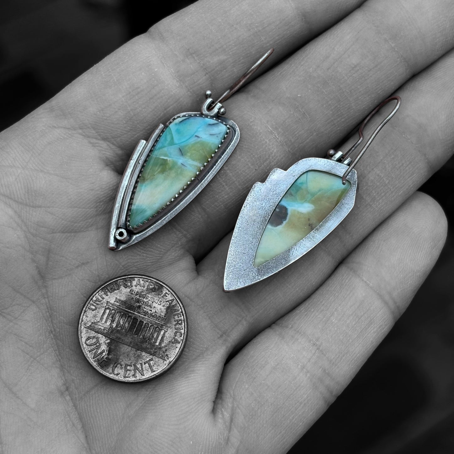 Opalized Wood Earrings