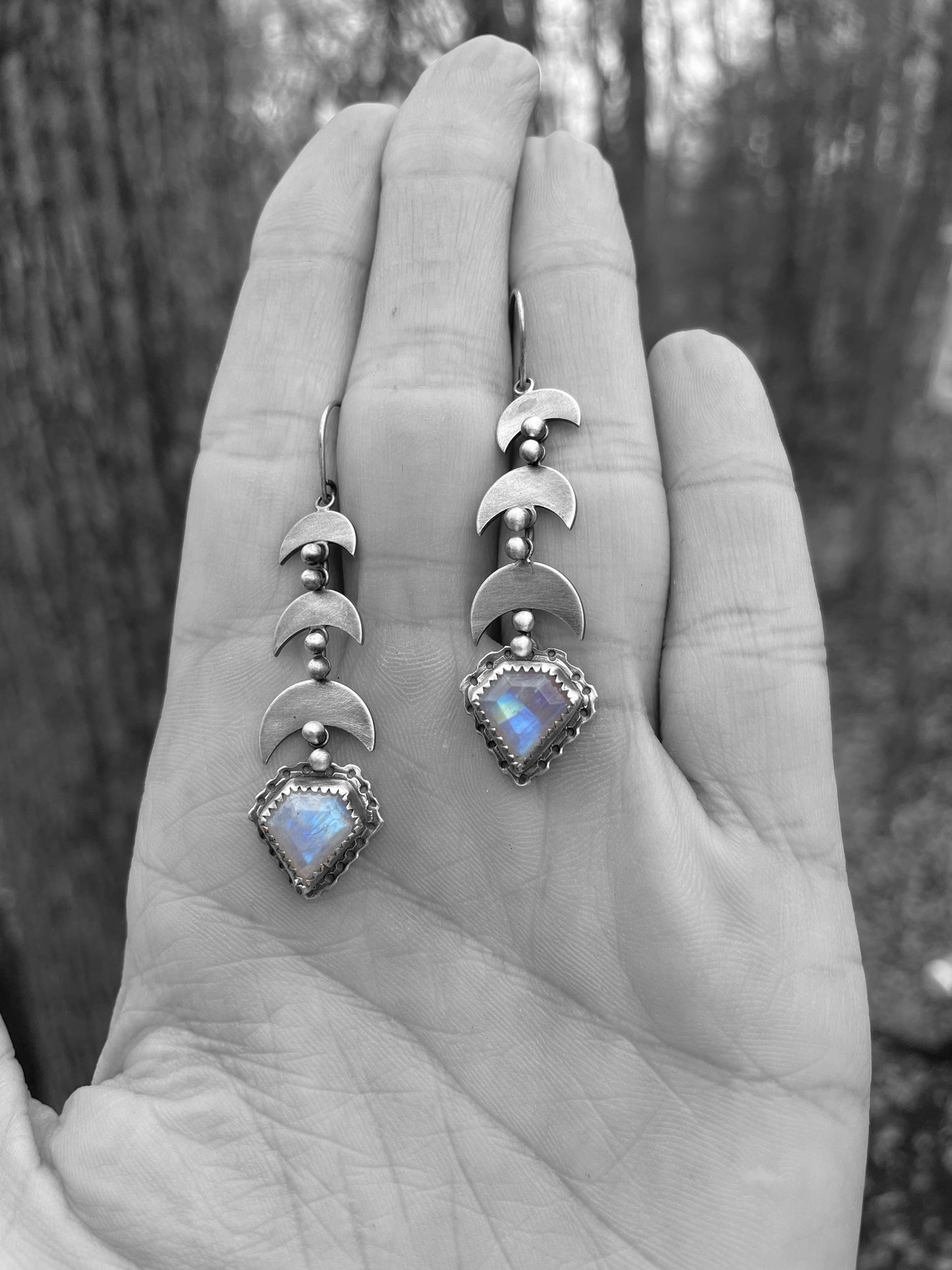 Moonstone Chandelier Earrings